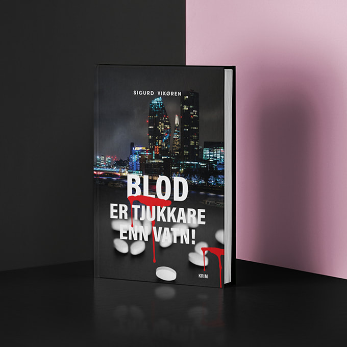 Sigurd Vikørens bokcover Blod er tjukkare enn vatn