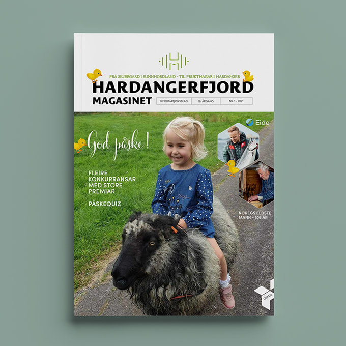 Hardangerfjordmagasinet nr 1 2021, bilde av forside