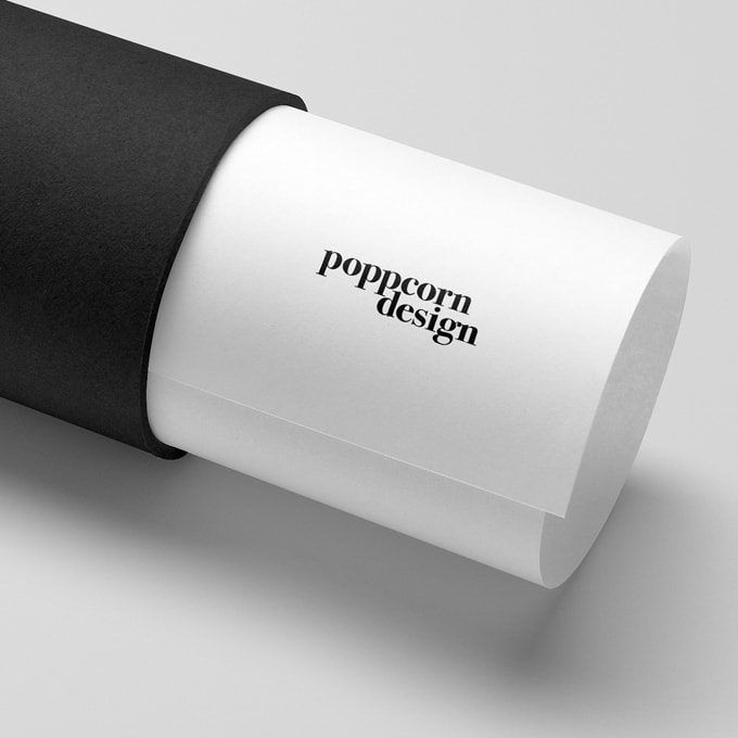 Poppcorn design logo på rull