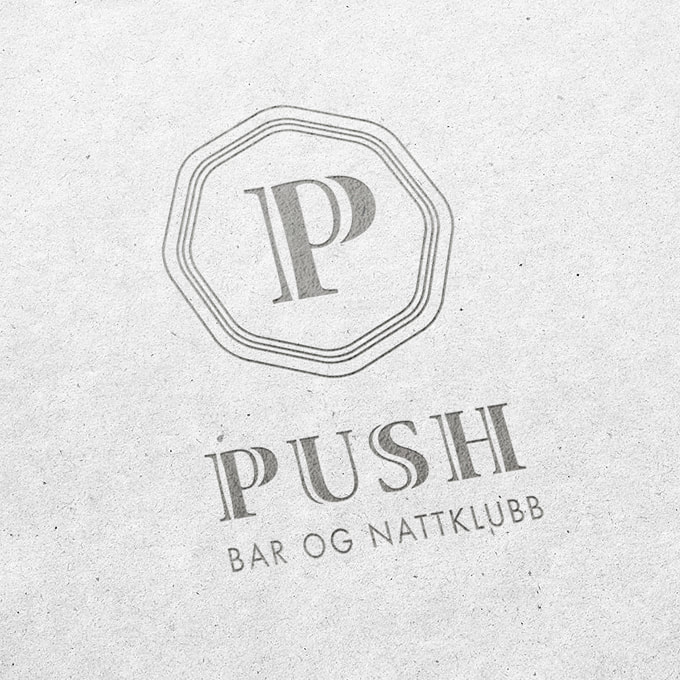 Push bar og nattklubb logo design